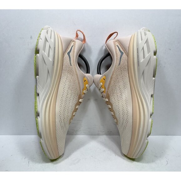 Hoka One One Bondi 8 Womens Size 9.5 Cream Vanilla Running Shoe Sneaker 1127952 - Picture 6 of 9